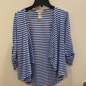 Blue and White Cardigan